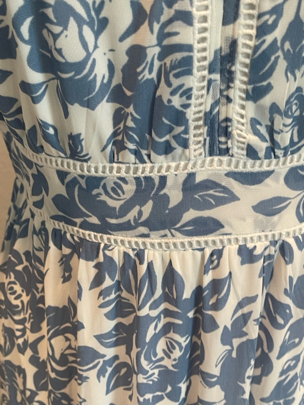Light Blue Floral Maxi Dress - Women's - Picture 4 of 9